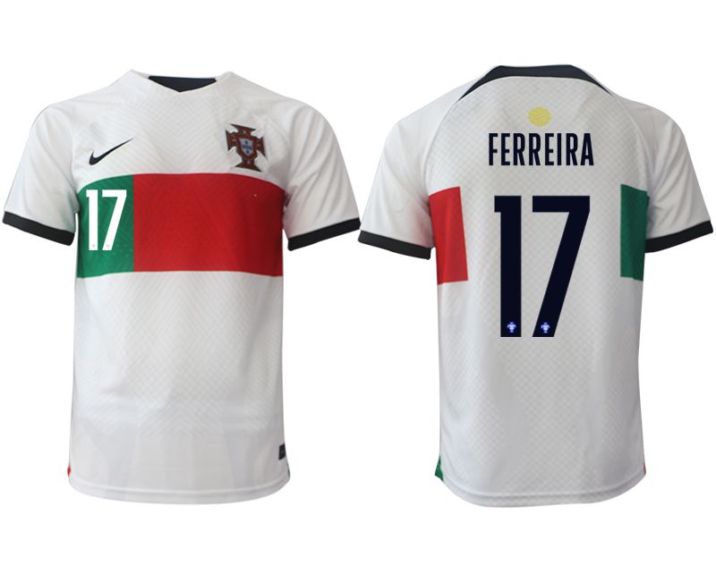 Men 2022 World Cup National Team Portugal away aaa versio white #17 Soccer Jersey->netherlands(holland) jersey->Soccer Country Jersey